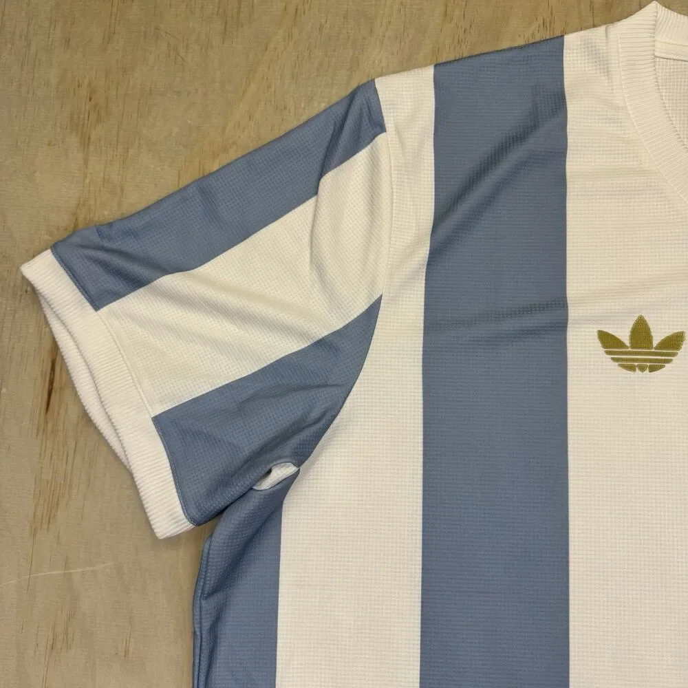 NEW YOUTH Argentina Adidas 50th Anniversary Aeroready Soccer Jersey LG